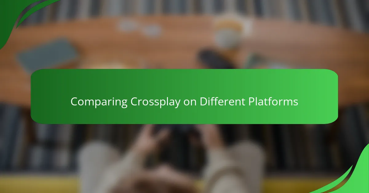 Comparing Crossplay on Different Platforms
