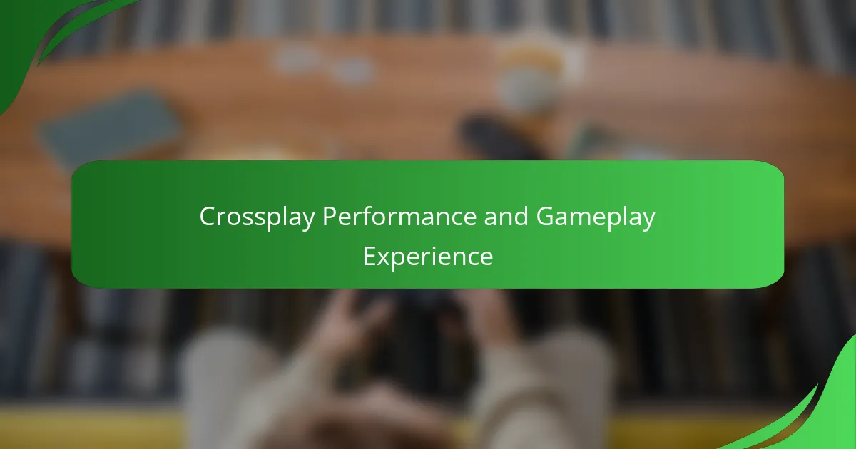 Crossplay Performance and Gameplay Experience