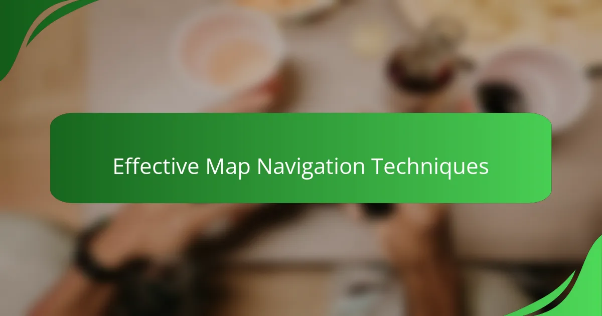 Effective Map Navigation Techniques