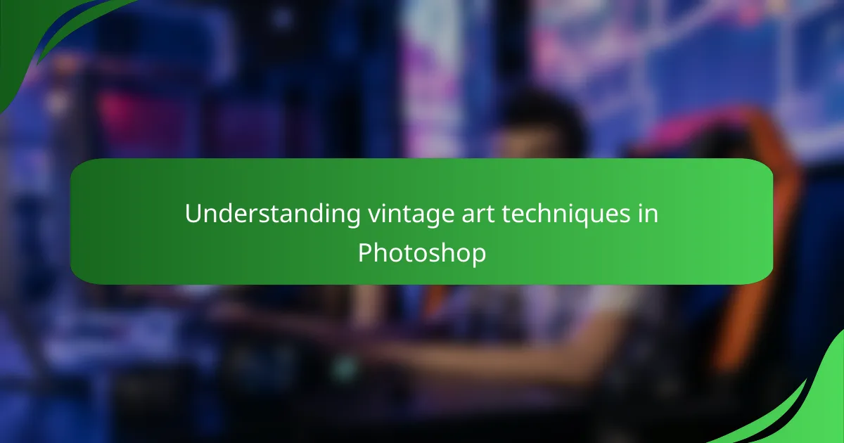 Understanding vintage art techniques in Photoshop